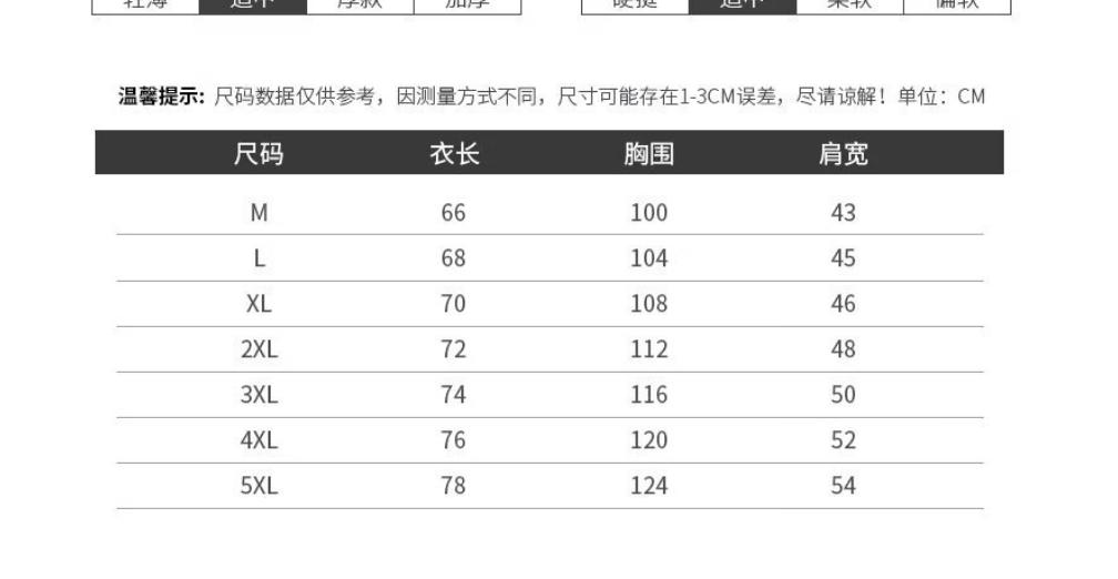 Size chart image